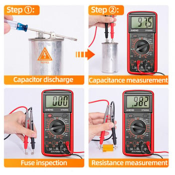 Мултиметър Екологичен професионален многофункционален цифров мултицет Ом диод NVC Hz Тестер Ремонт на уреди
