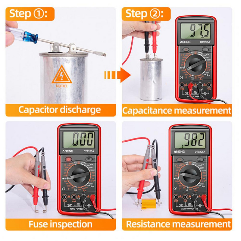 Multimetru Ecologic Multifuncțional multifuncțional digital Diodă Ohm Tester NVC Hz Reparație aparate