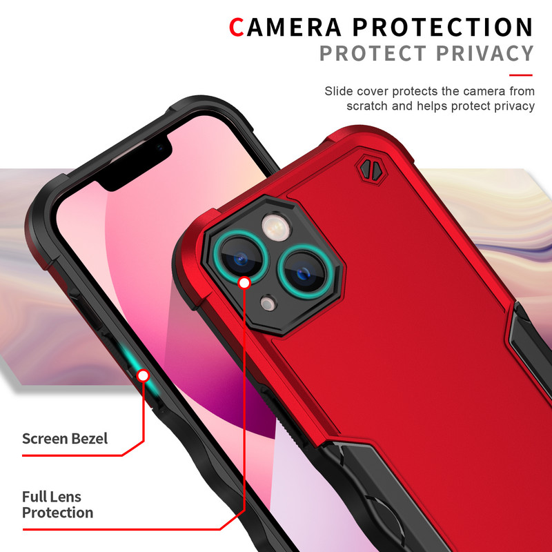 Armor ütésálló tok iphone 13 12 11 pro max XS MAX XR 7 8 Plus SE luxus puha szilikon élekkel, kemény hátú védőburkolathoz