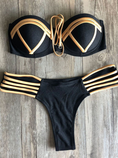 Push Up Bikini Ženski Bandeau Kupaći kostim 2022 mujer Kupaći kostim Micro String Bikini Set Brazilski kupaći kostim Swim Biquini