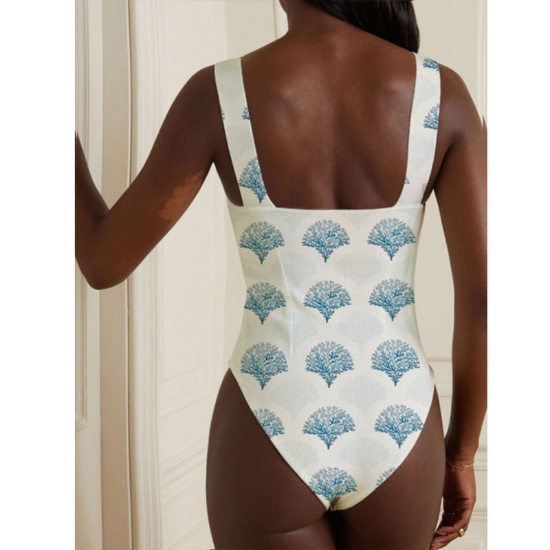 Modni jednodijelni kupaći kostim s printom i maska za odmor, dizajnerski kupaći kostim za plažu, ljetna odjeća za surfanje