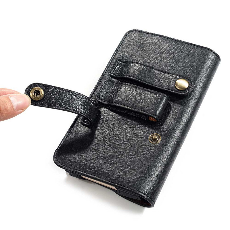 Boucho Vintage Pouch telefontok iphone X XR XS Max telefonhoz zseb pénztárca tokok iphone 6S 6 7 8 plus tok kártyatartó zsebbel