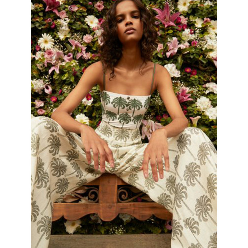 Modni jednodijelni kupaći kostim Blagdanska odjeća za plažu Zeleni print Dizajnerski kupaći kostim Ženski retro bikini Odjeća za surfanje