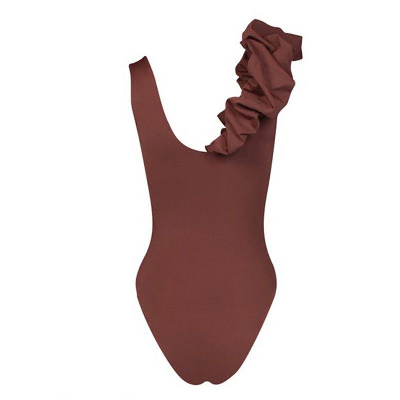 Jednobojni remen Uski bikini visokog struka Bešavni komad Poolwear Ženski modni plisirani kupaći kostim s mjehurićima Chic bez leđa