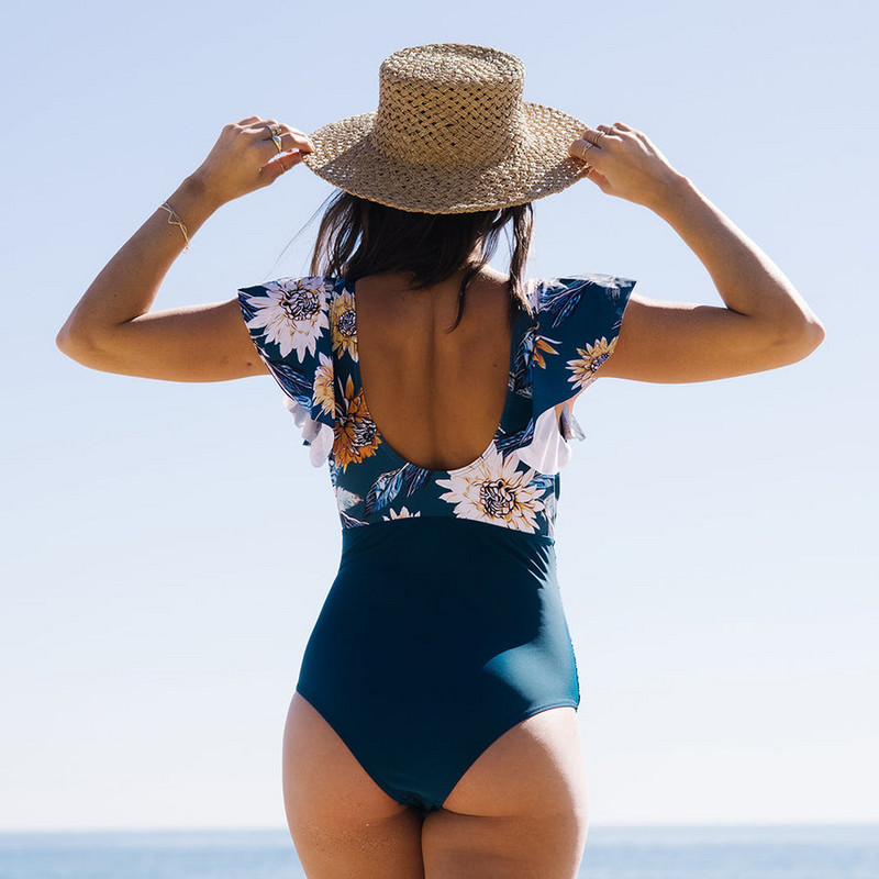 Modni kupaći kostim s V-izrezom i naborima, ženski seksi bikini s visokim strukom, elegantna odjeća za plažu, Push-up 2022.