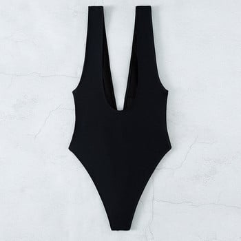 Νέο σέξι Deep V One Piece Complete Πράσινο μαγιό εξώπλατο στενό δαντέλα με ριγέ κοψίματος γυναικείο επίδεσμο 2022 Μόδα