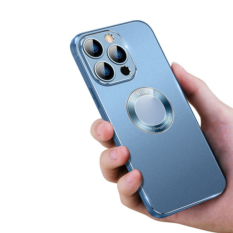 Luxusné kovové zadné puzdro kompatibilné s kovovým puzdrom na telefón pre iPhone 13 Pro Max/12 Pro max 13 Pro/12Pro s ochranou šošovky