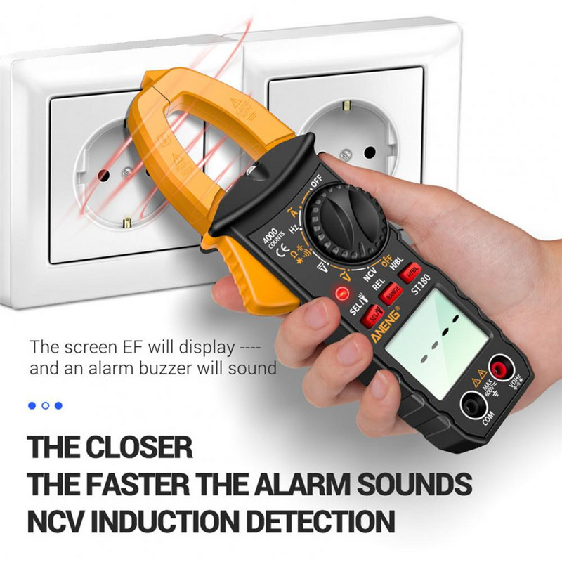 Ecran practic cu iluminare de fundal Multimetru cu clemă digitală Tester electric Contor de rezistență la lanternă