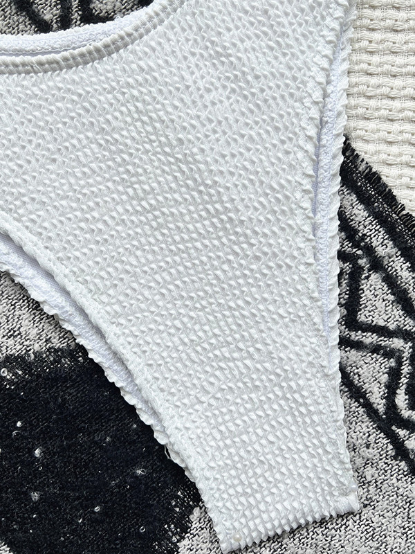 Seksi asimetrični naborani bikini Ženski kupaći kostim Ženski kupaći kostim Dvodijelni komplet bikinija na jedno rame Kupaći kostim