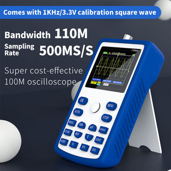 Професионален цифров осцилоскоп FNIRSI 1C15+ 500MS/S 110M Диагностичен инструмент за аналогова честотна лента Поддръжка на Waveform Storage oscillosco
