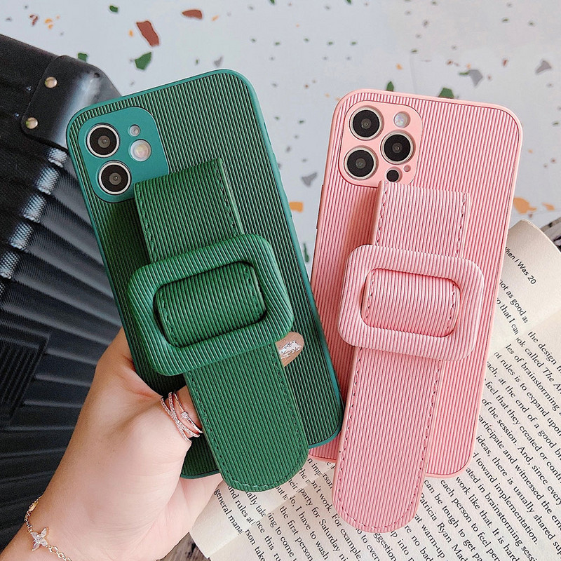 За iPhone 12 11 Pro Max Гривна за китка Candy цвят силиконов калъф за телефон за iPhone XS Max X XR 7 8 Plus заден капак с ремък