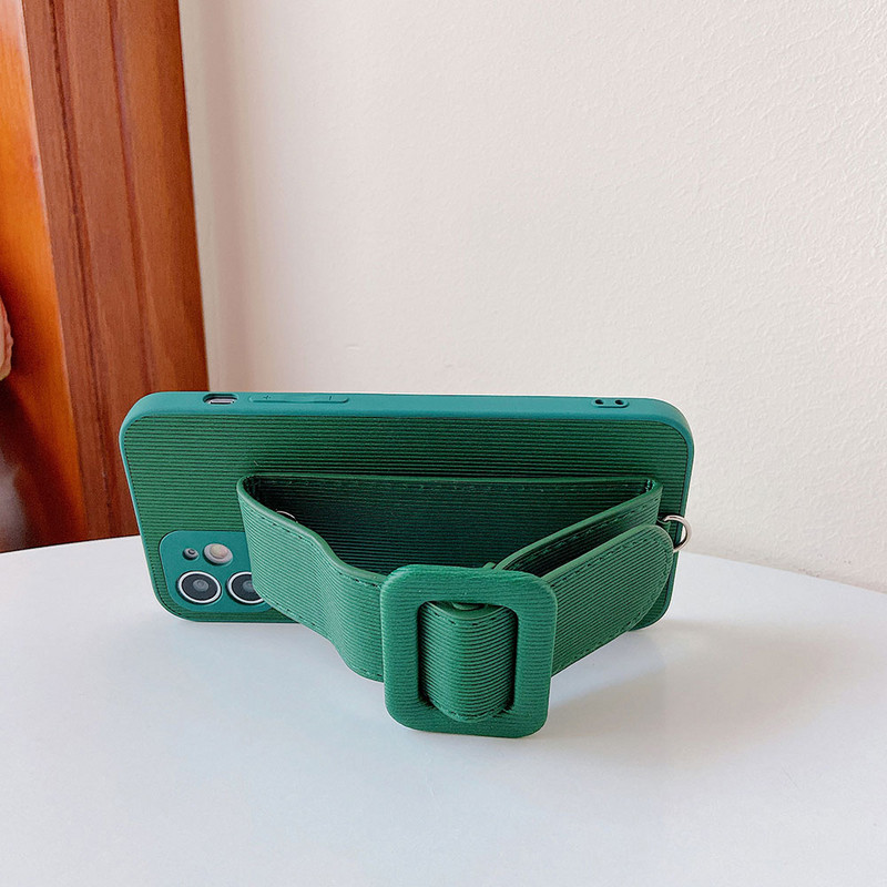 За iPhone 12 11 Pro Max Гривна за китка Candy цвят силиконов калъф за телефон за iPhone XS Max X XR 7 8 Plus заден капак с ремък