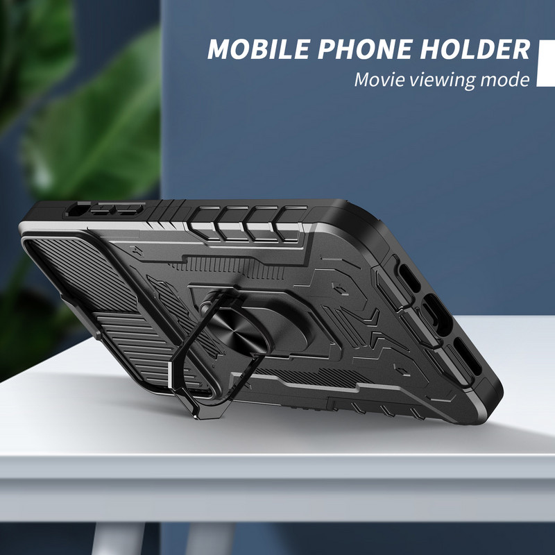 iPhone 13 12 11 Pro Max Armorhoz tervezett ütésálló, robusztus katonai minőségű védő csúszólencse védőtok üvegfóliával