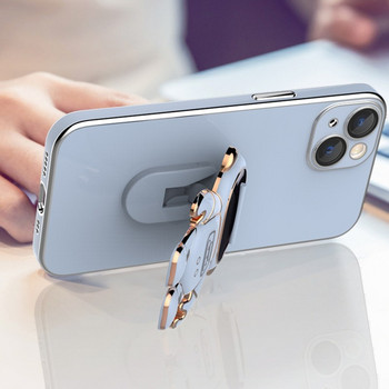 Θήκη βάσης 3D Astronauts Invisible Holder για iPhone 13Pro Max 11 12 Pro Max Mini XS XR X 8 7 Plus Κάλυμα προστασίας φακού κάμερας
