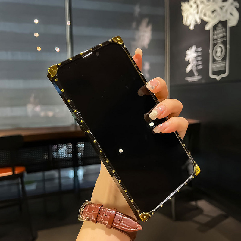 Πολυτελής τετράγωνη θήκη τηλεφώνου για iphone 14 Plus 12 13 11 Pro Max XS Max XR X 6 6S 7 8 Plus SE Astronaut Bracket Anti-Drop Back Cover