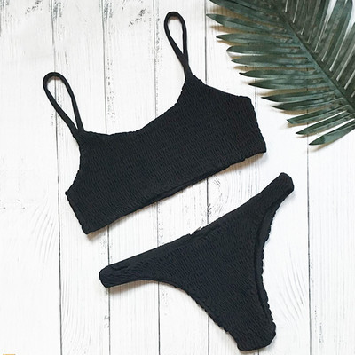 Novi seksi naborani bikini 2021. Ženski kupaći kostim Ženski kupaći kostim Dvodijelni komplet bikinija Brazilski kupaći kostim za plivanje