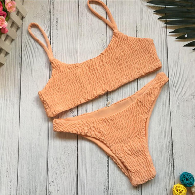 Novi seksi naborani bikini 2021. Ženski kupaći kostim Ženski kupaći kostim Dvodijelni komplet bikinija Brazilski kupaći kostim za plivanje