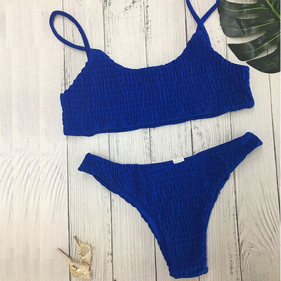 Novi seksi naborani bikini 2021. Ženski kupaći kostim Ženski kupaći kostim Dvodijelni komplet bikinija Brazilski kupaći kostim za plivanje