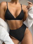 Novi seksi sportski ženski kupaći kostim Bikini visokog struka 2021. Ženski kupaći kostimi Dvodijelni komplet bikinija Rebrasti kupaći kostim Swim Lady