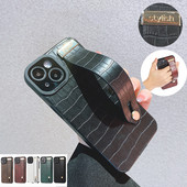 Luxus krokodilmintás csuklópántos tok iPhone 12 11 Pro Max 13Pro Max Xs Max XR 7 8 Plus SE puha telefontartóhoz