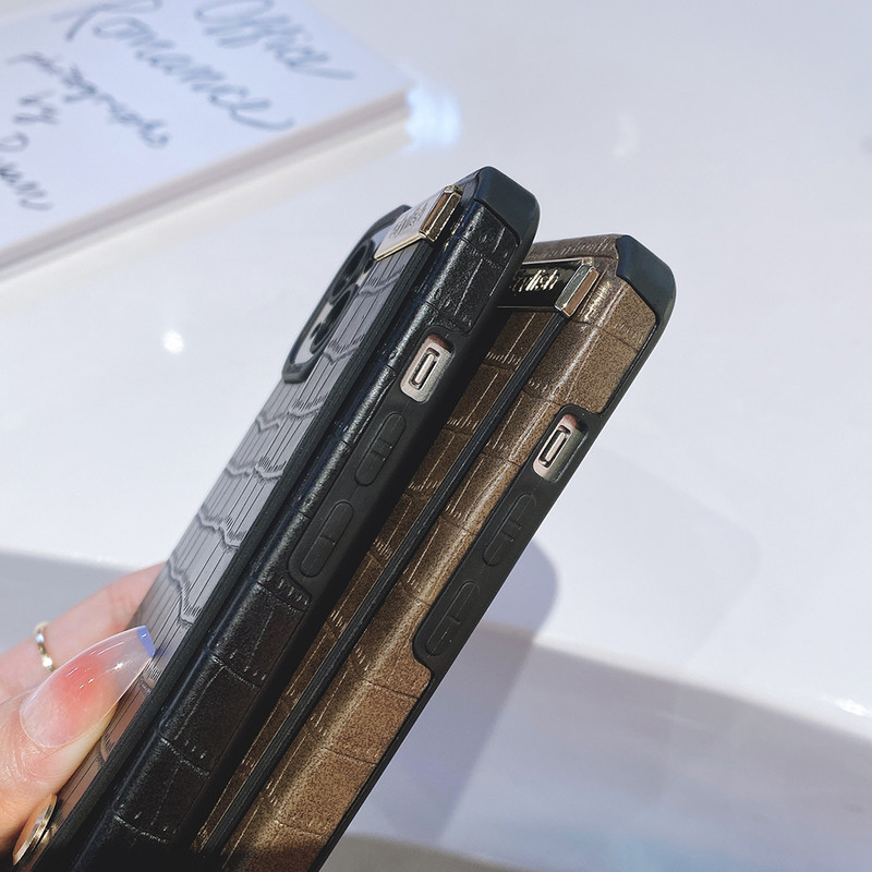 Luxus krokodilmintás csuklópántos tok iPhone 12 11 Pro Max 13Pro Max Xs Max XR 7 8 Plus SE puha telefontartóhoz