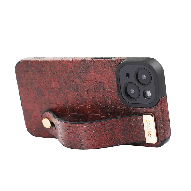 Luxus krokodilmintás csuklópántos tok iPhone 12 11 Pro Max 13Pro Max Xs Max XR 7 8 Plus SE puha telefontartóhoz