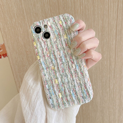 Μόδα Πολύχρωμη υφασμάτινη θήκη τηλεφώνου για iphone 14 Plus 13 12 11 Pro MAX 14Plus 12Pro 13Pro 14 Pro MAX μαλακή σιλικόνη TPU Μαλακό κάλυμμα