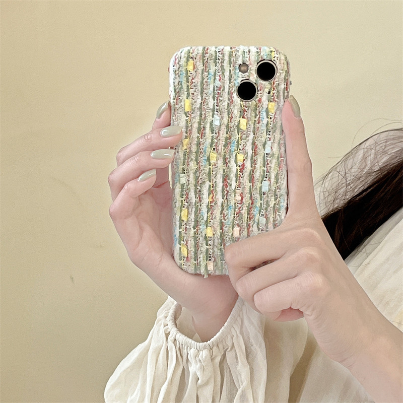 Μόδα Πολύχρωμη υφασμάτινη θήκη τηλεφώνου για iphone 14 Plus 13 12 11 Pro MAX 14Plus 12Pro 13Pro 14 Pro MAX μαλακή σιλικόνη TPU Μαλακό κάλυμμα