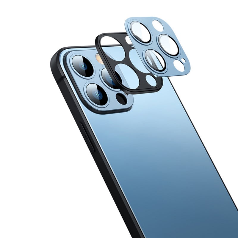 Husă mată ultra subțire pentru telefon pentru iPhone 13 12 Mini 11 Pro Max Slim PC + lentilă metalică TPU Husă de protecție împotriva căderii