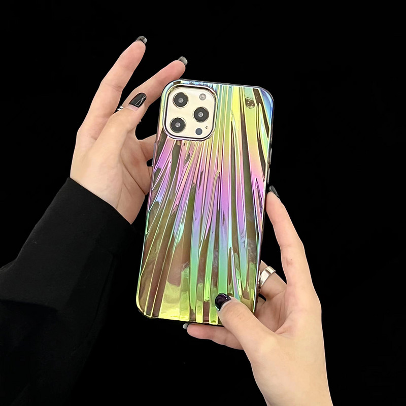 Θήκη τηλεφώνου Fashion Crinkle με σχέδιο για iphone 13 12 11 Pro Max 12Pro 13Pro 11Pro πολύχρωμο μαλακό πίσω κάλυμμα TPU