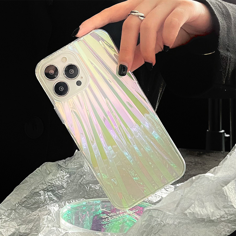 Θήκη τηλεφώνου για iPhone 13 Pro Max 11 12 Pro Max 13Pro Luxury INS Style Plating Κουρτίνες με λέιζερ Μαλακό κάλυμμα προφυλακτήρα