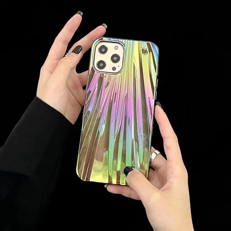 Θήκη τηλεφώνου για iPhone 13 Pro Max 11 12 Pro Max 13Pro Luxury INS Style Plating Κουρτίνες με λέιζερ Μαλακό κάλυμμα προφυλακτήρα