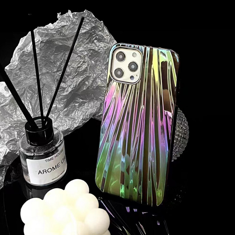 Θήκη τηλεφώνου για iPhone 13 Pro Max 11 12 Pro Max 13Pro Luxury INS Style Plating Κουρτίνες με λέιζερ Μαλακό κάλυμμα προφυλακτήρα