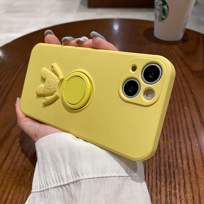 Husă pentru telefon pentru iPhone 13 Pro Max 11 12 Pro Max XR XS Max 7 8 Plus Husă moale din silicon lichid original 3D Suport inel astronaut