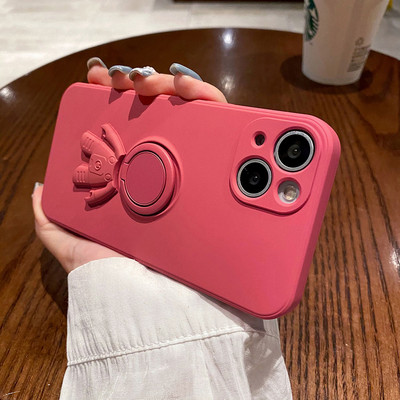 Husă pentru telefon pentru iPhone 13 Pro Max 11 12 Pro Max XR XS Max 7 8 Plus Husă moale din silicon lichid original 3D Suport inel astronaut