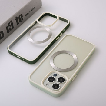 Прозрачен калъф за Magsafe с магнитно безжично зареждане за iPhone 14 Pro 13 12 11 Pro Max 14Plus Удароустойчив брониран протектор TPU покритие