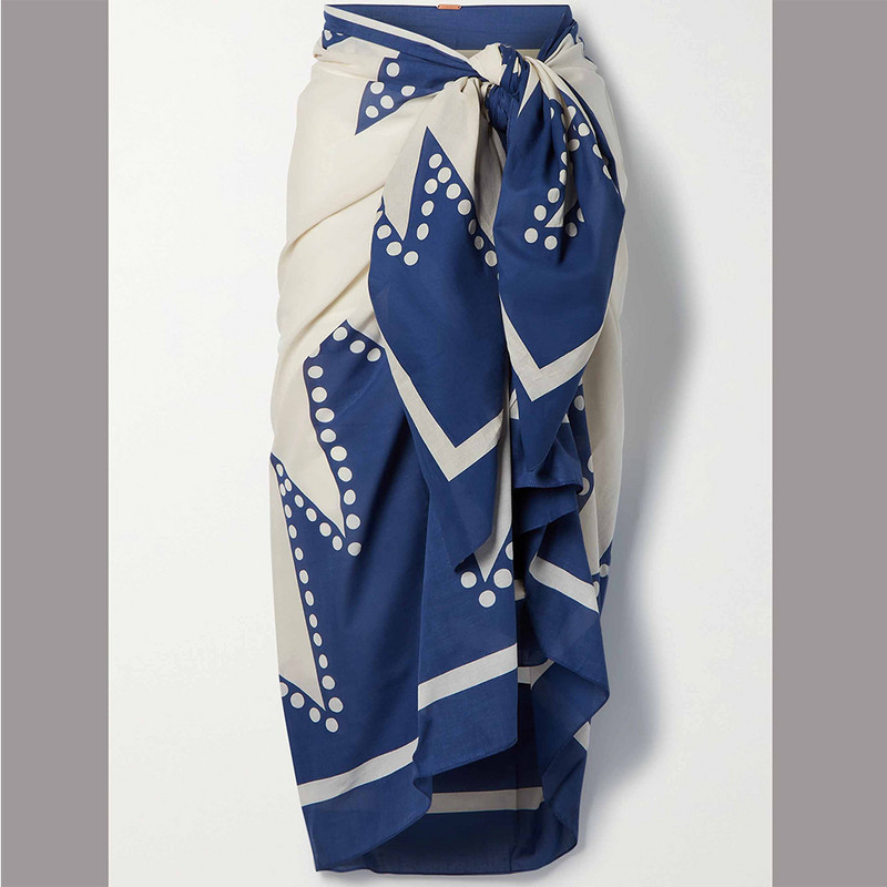 2022 Vintage Print One Piece Σετ μαγιό με τετράγωνο λαιμό Sling μαγιό Μπλε φόρεμα παραλίας χωρίς ραφές Monokini χωρίς ραφή σε λεπτή εφαρμογή