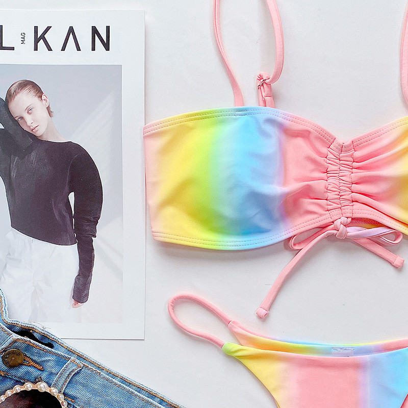 New Tie Dye Micro Thong Bikini Ženski kupaći kostim Ženski kupaći kostim Dvodijelni komplet bikinija na vezanje Kupaći kostim Swim Lady