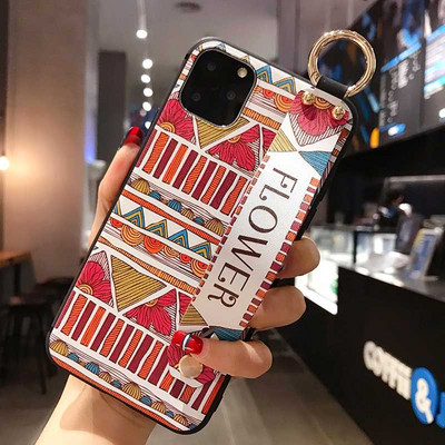 Husă pentru telefon Boucho pentru iphone 8 6 6s 7 plus X Xs max XR 11 12 Pro Max vintage moale curea de mână husă cu suport pentru bandă de mână