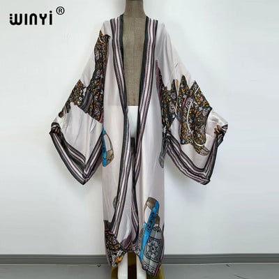 Europa WINYI nova tunika bikini slatka ženska ružičasta boho kardigan ušivena Koktel seksi Boho Maxi praznični šišmiš rukav KIMONO mujer