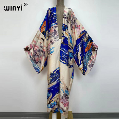 Europa WINYI nova tunika bikini slatka ženska ružičasta boho kardigan ušivena Koktel seksi Boho Maxi praznični šišmiš rukav KIMONO mujer