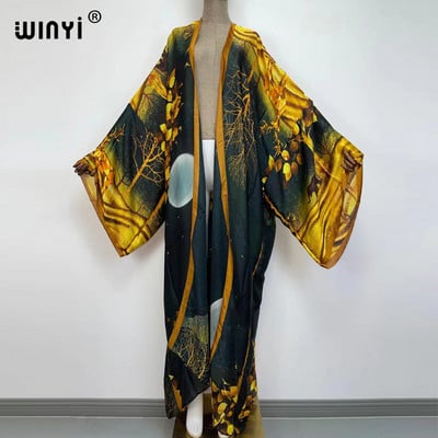 Europa WINYI nova tunika bikini slatka ženska ružičasta boho kardigan ušivena Koktel seksi Boho Maxi praznični šišmiš rukav KIMONO mujer