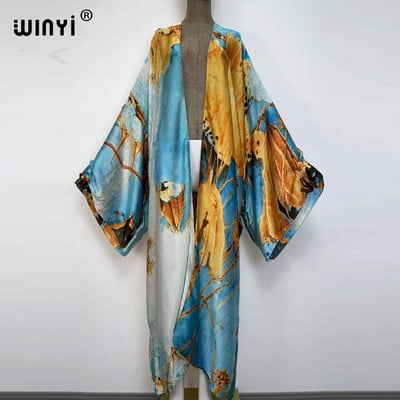 Europa WINYI nova tunika bikini slatka ženska ružičasta boho kardigan ušivena Koktel seksi Boho Maxi praznični šišmiš rukav KIMONO mujer