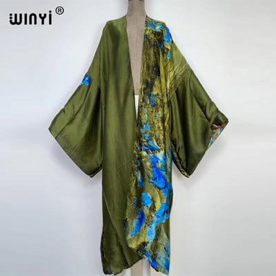 Europa WINYI nova tunika bikini slatka ženska ružičasta boho kardigan ušivena Koktel seksi Boho Maxi praznični šišmiš rukav KIMONO mujer