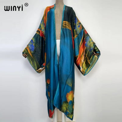 Europa WINYI nova tunika bikini slatka ženska ružičasta boho kardigan ušivena Koktel seksi Boho Maxi praznični šišmiš rukav KIMONO mujer