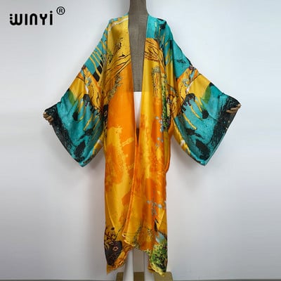 Europa WINYI nova tunika bikini slatka ženska ružičasta boho kardigan ušivena Koktel seksi Boho Maxi praznični šišmiš rukav KIMONO mujer
