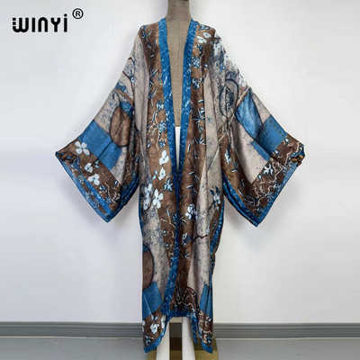 Europa WINYI nova tunika bikini slatka ženska ružičasta boho kardigan ušivena Koktel seksi Boho Maxi praznični šišmiš rukav KIMONO mujer