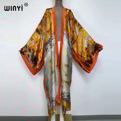 Europa WINYI nova tunika bikini slatka ženska ružičasta boho kardigan ušivena Koktel seksi Boho Maxi praznični šišmiš rukav KIMONO mujer