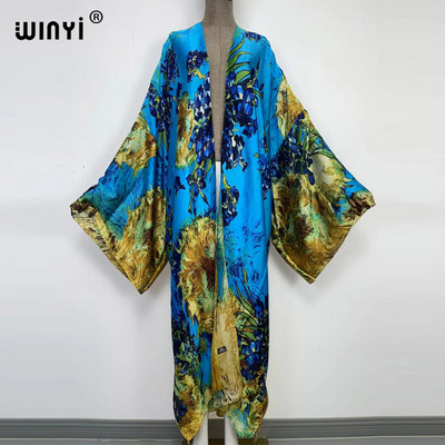 Europa WINYI nova tunika bikini slatka ženska ružičasta boho kardigan ušivena Koktel seksi Boho Maxi praznični šišmiš rukav KIMONO mujer