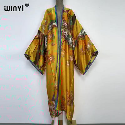 Europa WINYI nova tunika bikini slatka ženska ružičasta boho kardigan ušivena Koktel seksi Boho Maxi praznični šišmiš rukav KIMONO mujer